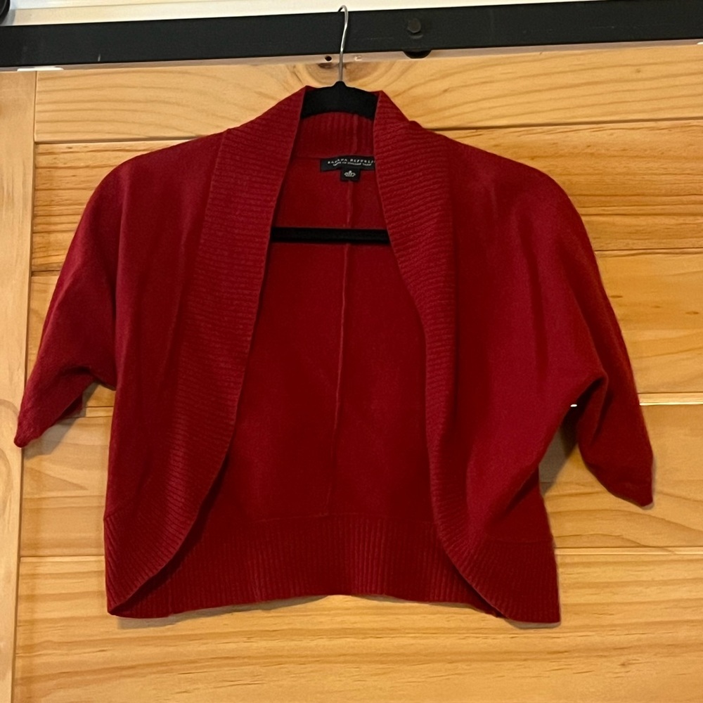 Banana Republic Red Shrug Sweater